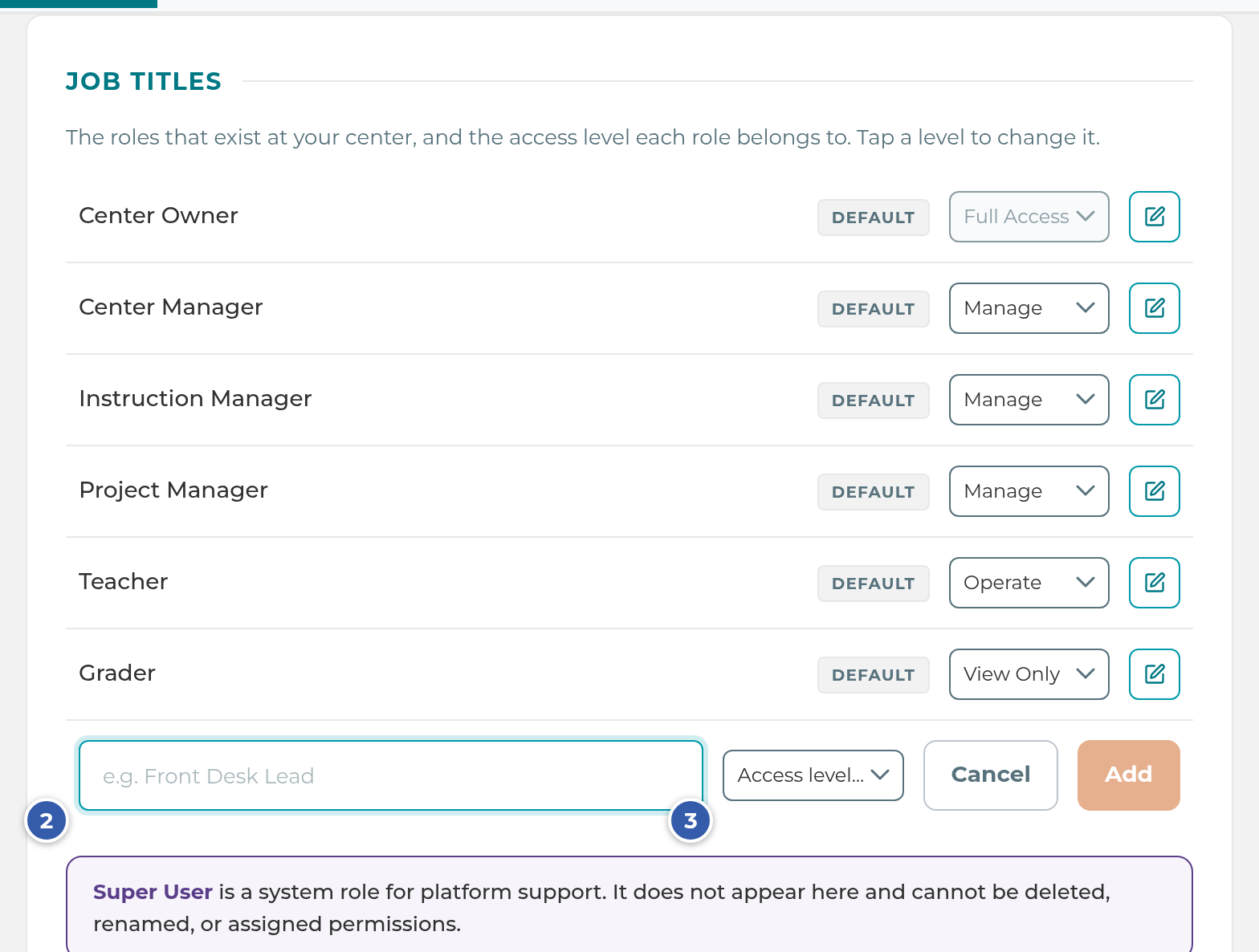 Adding a custom role